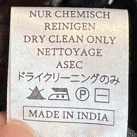 Winter Kate Velvet Burnout Tunic Dress Size Small Sheer Black Navy No Belt - Picture 11 of 11